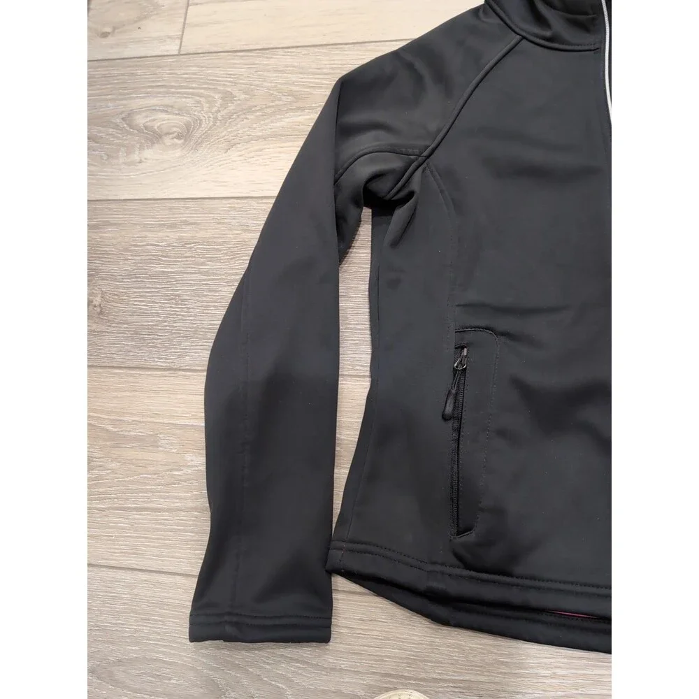 VERTICAL 9 YOUTH FULL ZIP JACKET SIZE LARGE 14  BLACK W/REFLECTIVE LOGO